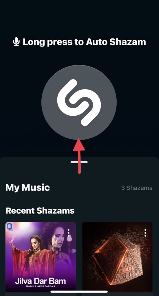 After, swipe up the page to show the song history 