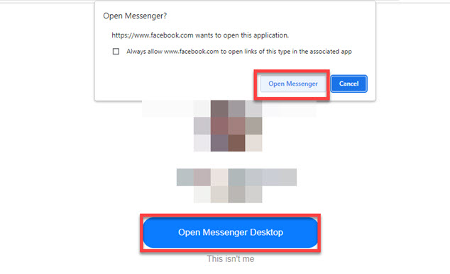 Click Open Messenger Desktop and start using Messenger on your Windows 11 PC