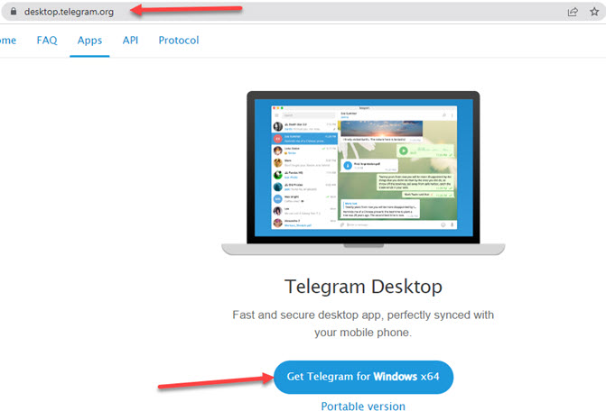 Get the Telegram Desktop app on Windows 11 from Telegram's site