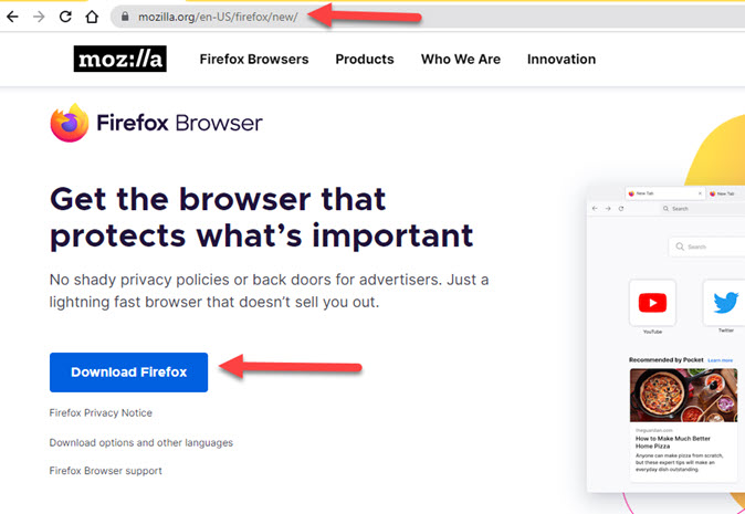 Download Firefox on Windows 11