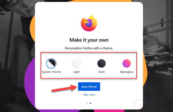 Choose a theme for Firefox