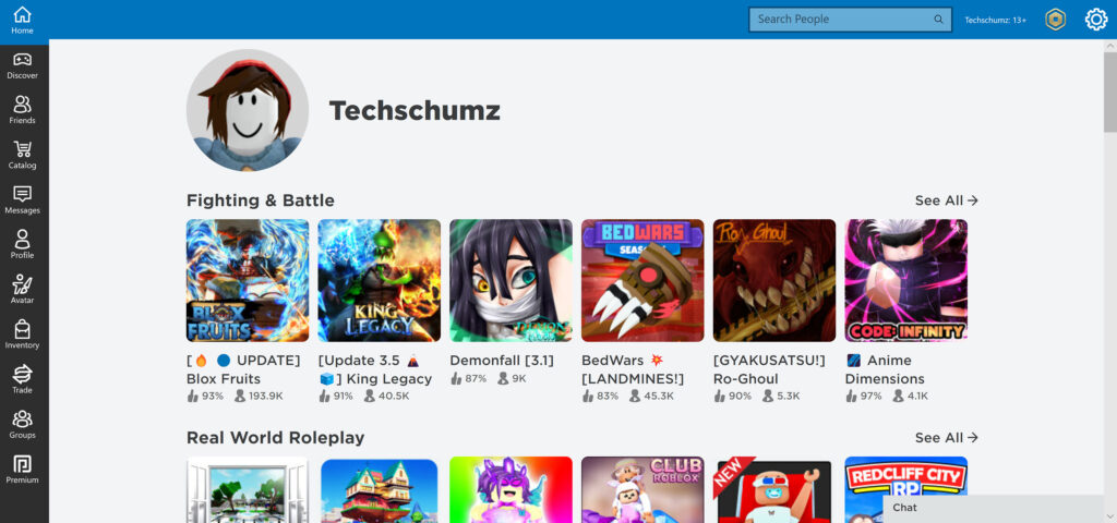 Roblox app installed and ready to use on Windows 11