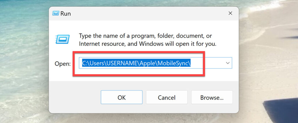 Finding the Location of the iTunes Backup on Windows 11 if iTunes is installed from Microsoft Store