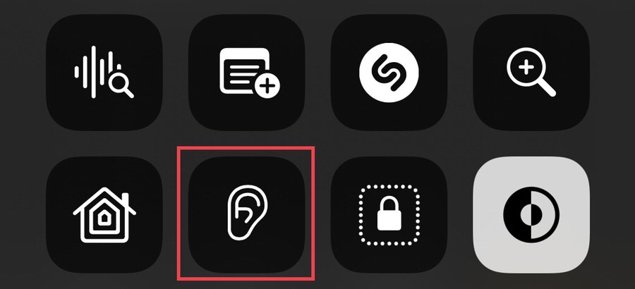 Tap on the “ear sign” from the control center which is the background sounds sign.