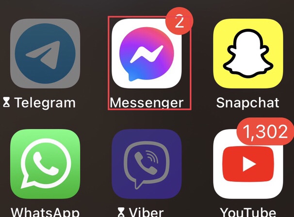 Firstly open the “Messenger” app on your iOS device to change Facebook Messenger background on iOS 