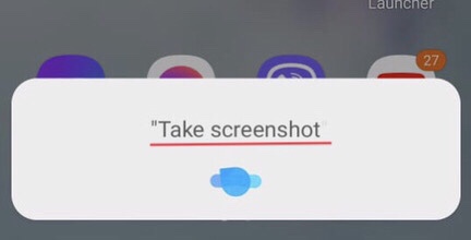 Tell the app to take a screenshot on Samsung 