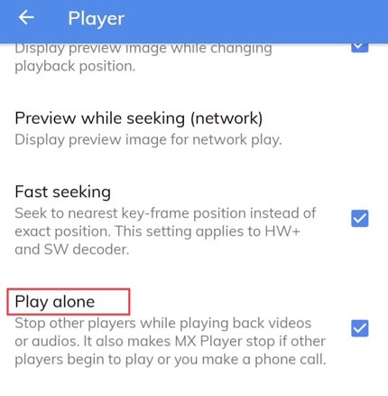 At last, choose “Play alone” from the menu, and now you can play music during a call on Samsung.