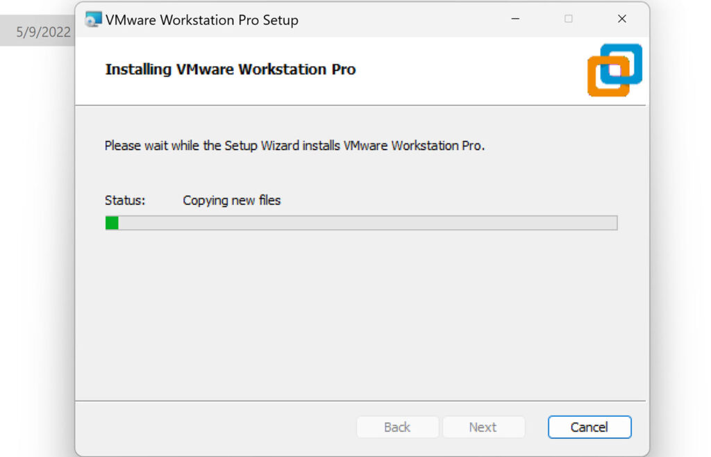 VMware Workstation Pro is being installed on your PC
