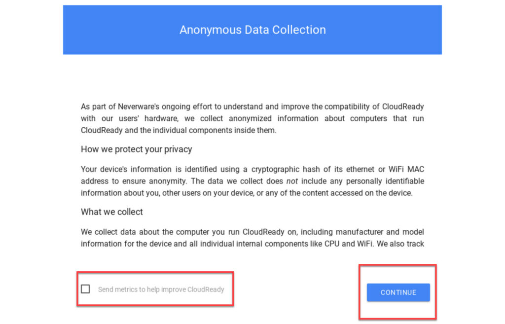 Anonymous Data Collection