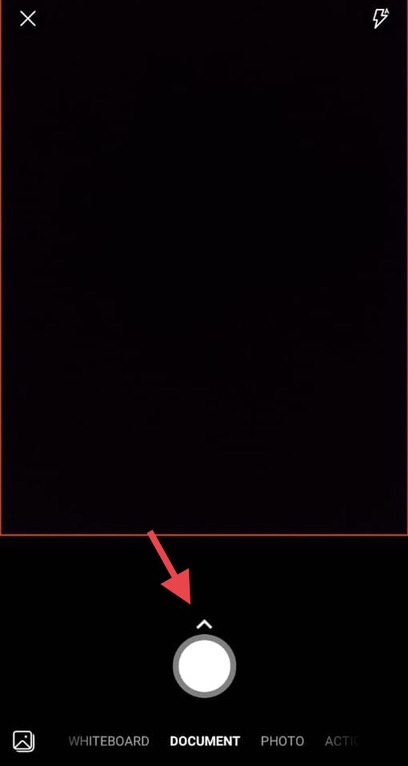 Place your document and tap on the “Camera icon” to capture it.