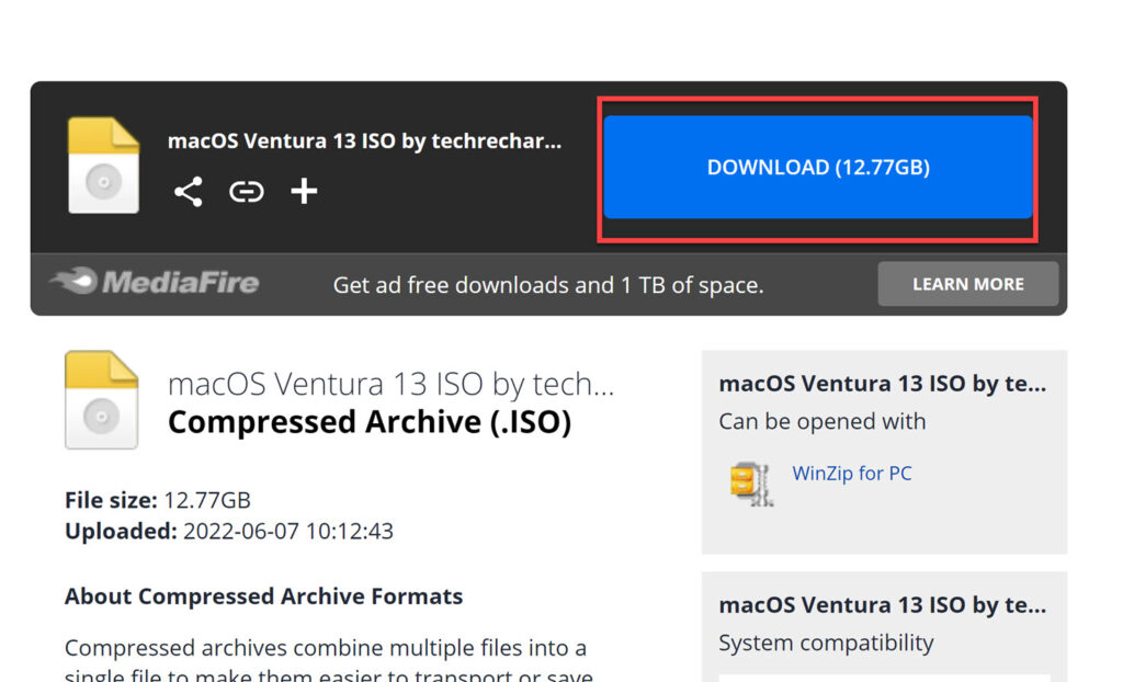 Download macOS Ventura ISO image for VirtualBox and VMware