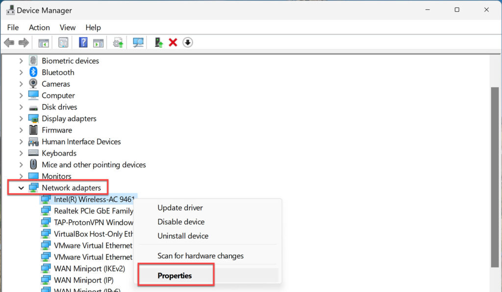 Go to you Network adapter properties