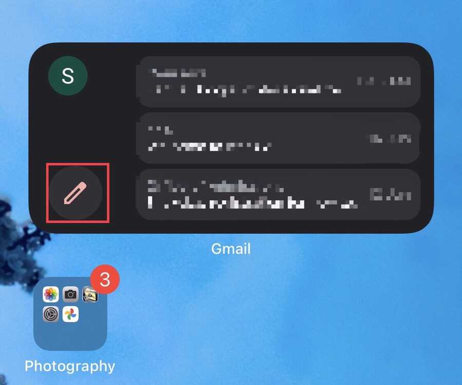 Tap on the “Compose” icon to write an email.