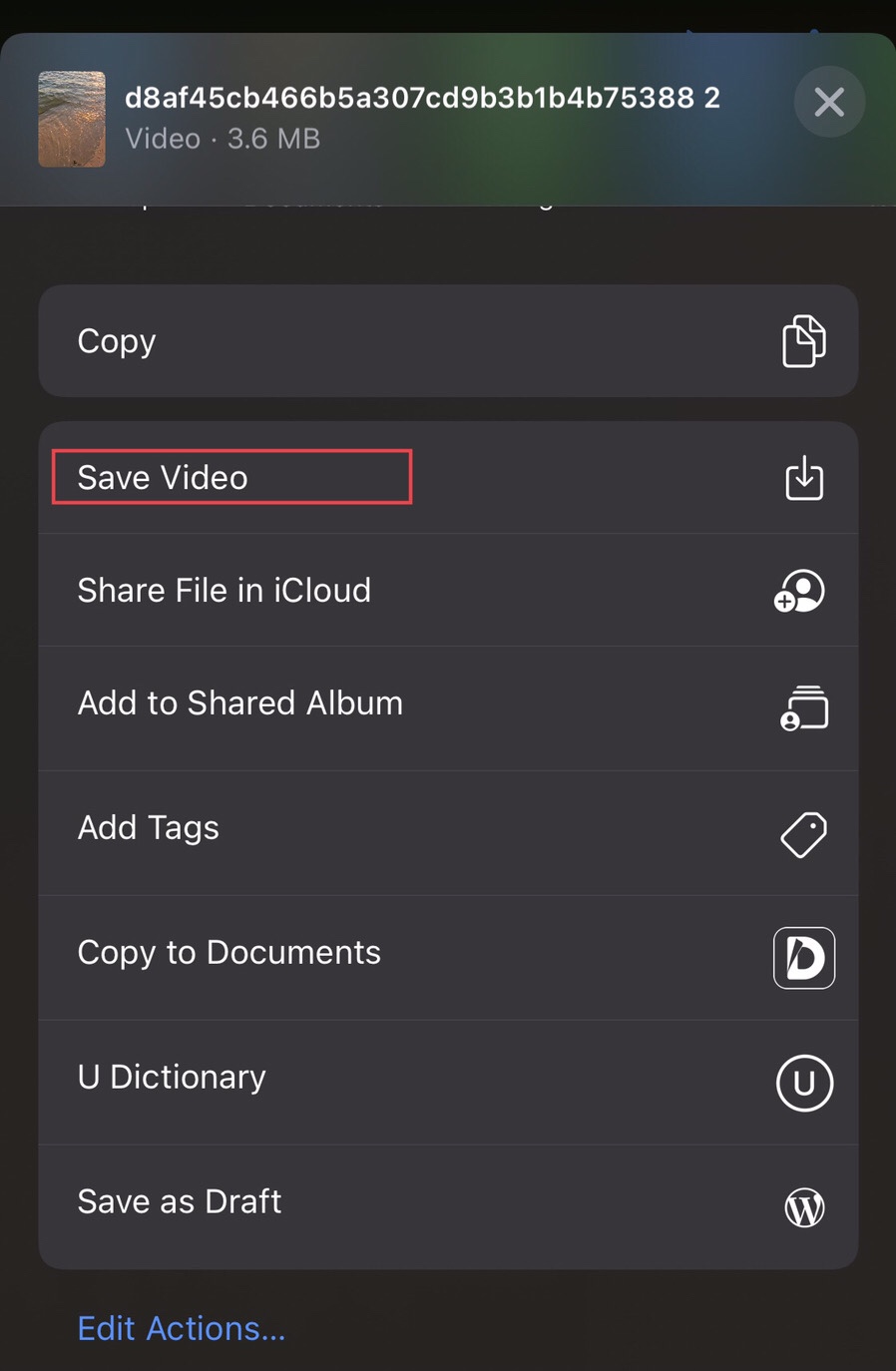 Then tap on the “Save Video” to save it in your gallery.