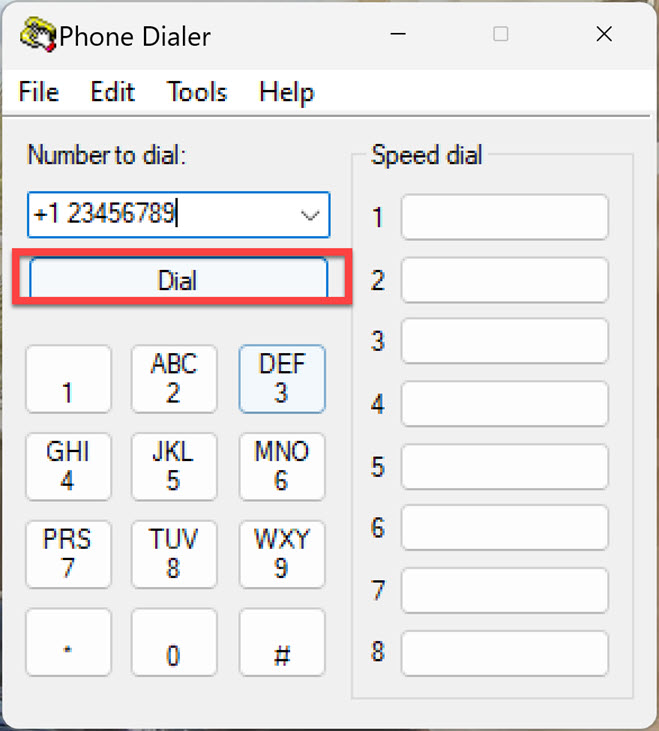 Make Phone Calls using the Phone Dialer tool on Windows 11