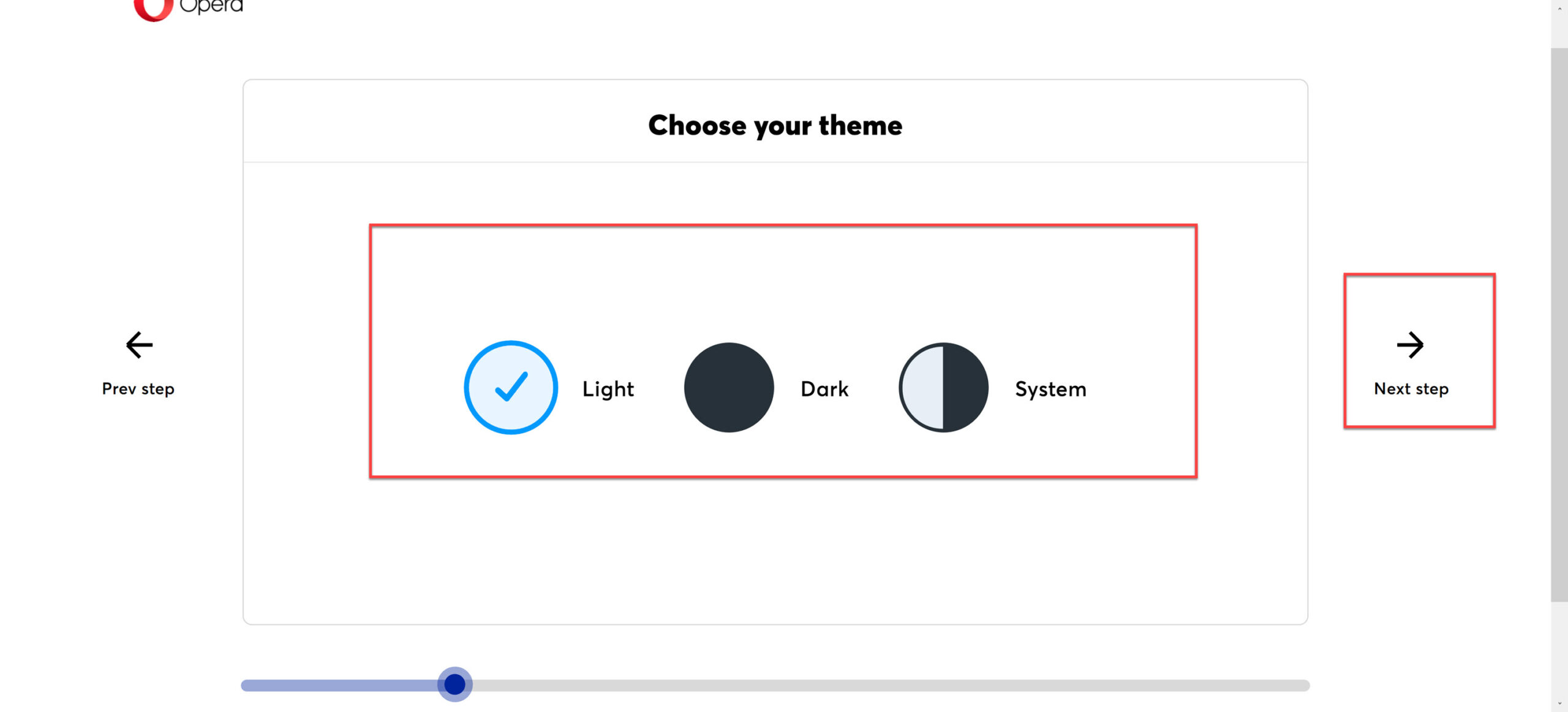 Select a Theme for your Opera