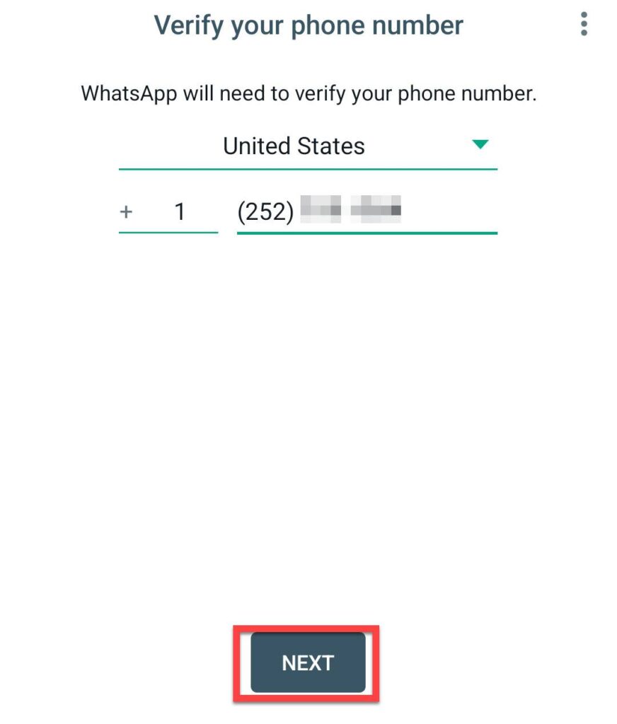 Verify your phone number