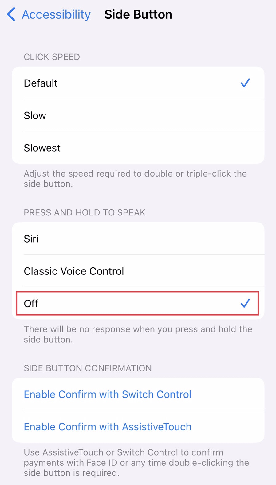 To Disable the lock button on iPhone (11, 12, and 13) in iOS 16,​ select the “Off” option from the side button menu.