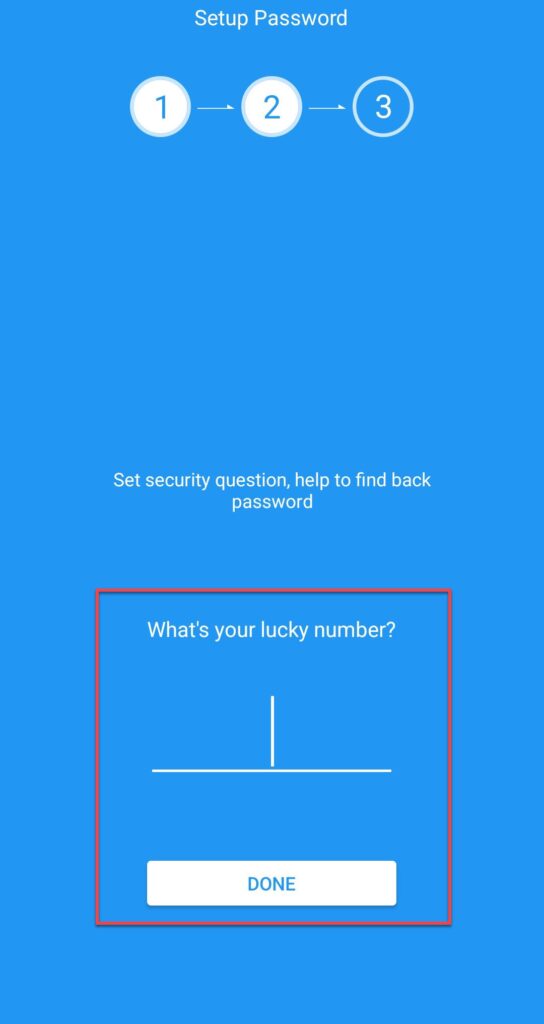 Set a Security question to reset password