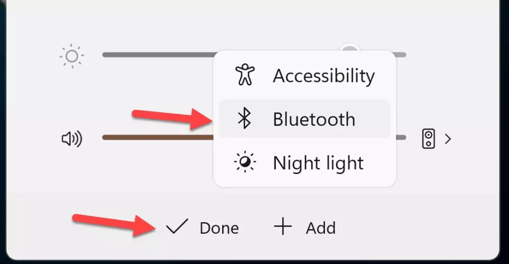 Add Bluetooth to Action Center
