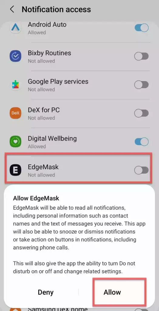 Allow it to access notification