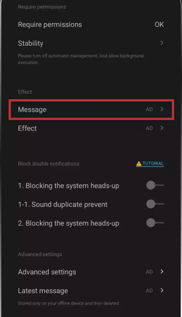 Select Message 