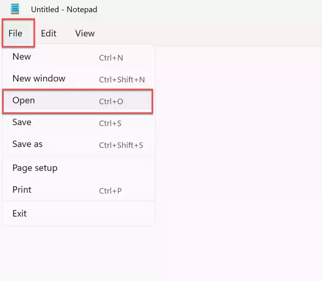 Open the hosts file in Notepad