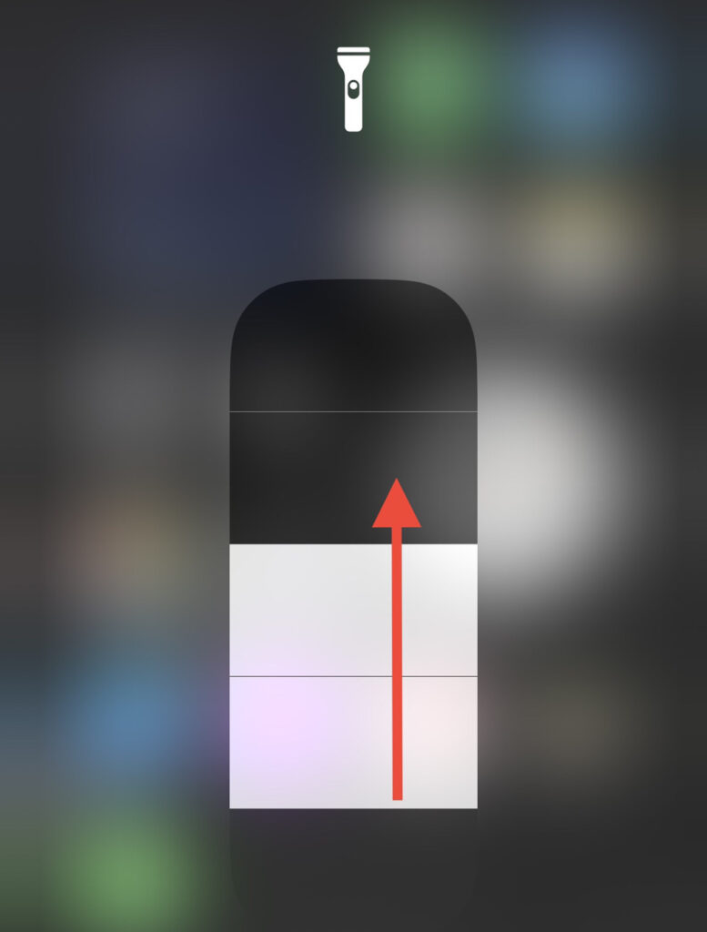 You can adjust the torch brightness by pressing the torch icon from the control center.