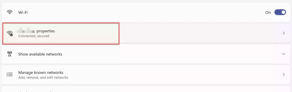 Network properties