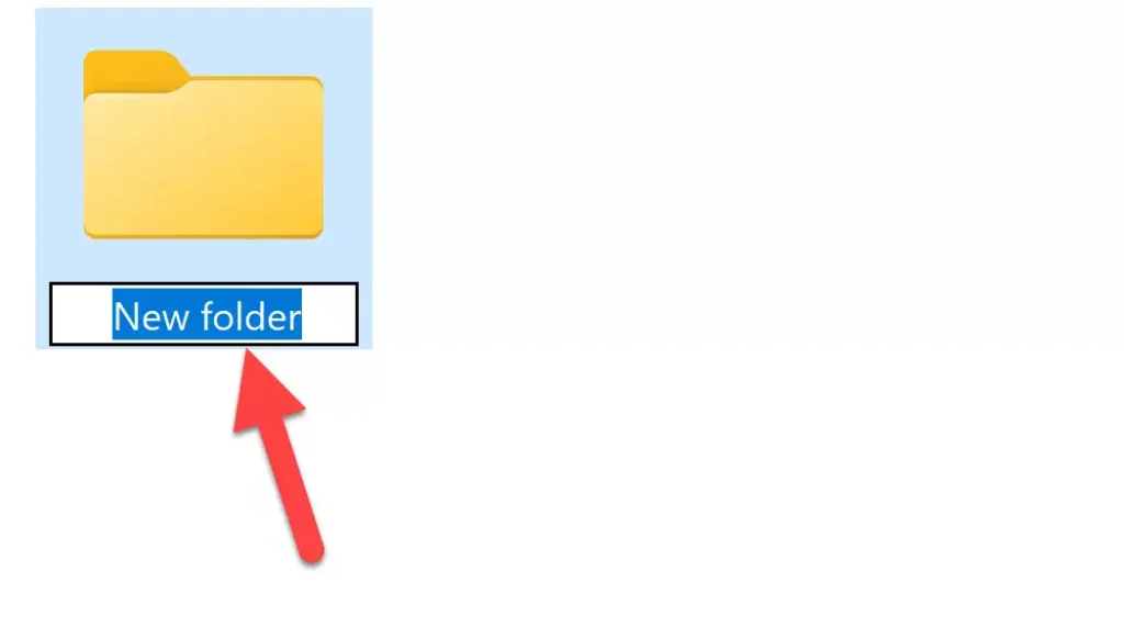Giving the file or folder a name - new context menu