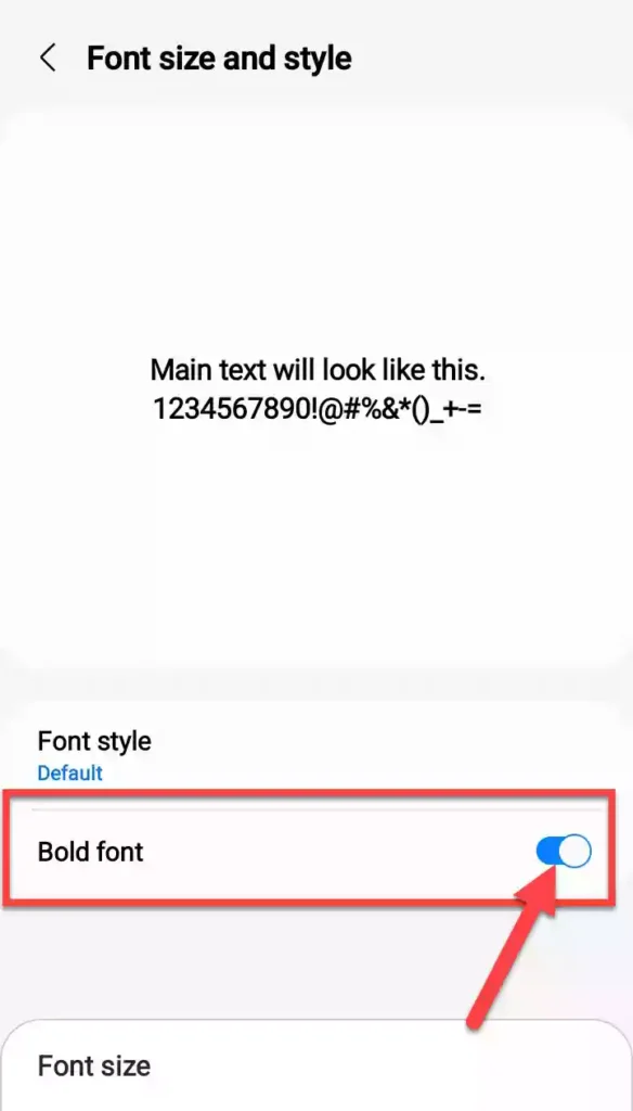 bold font