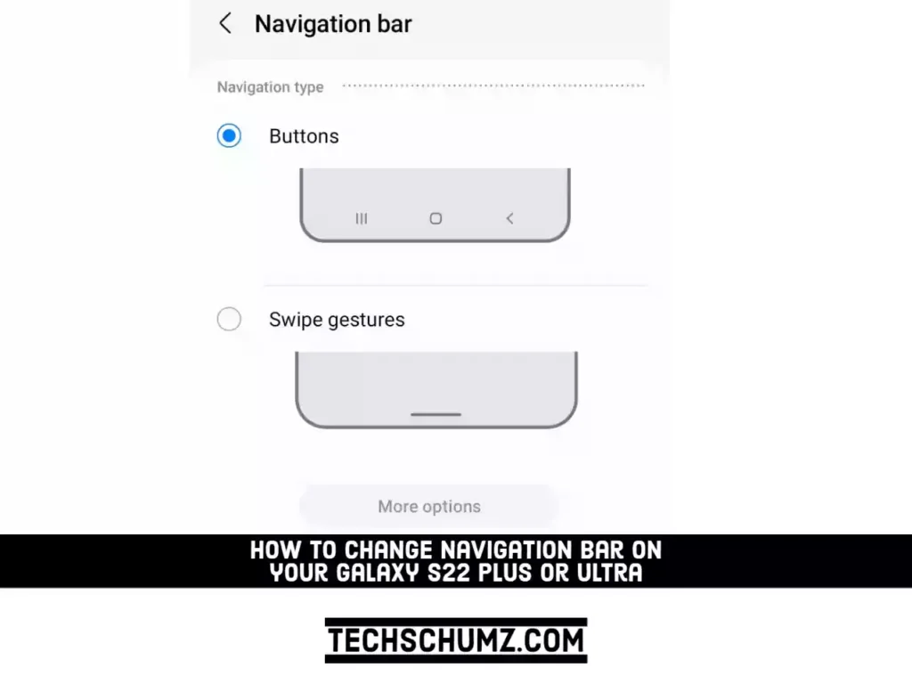 customize navigation bar on Galaxy S22