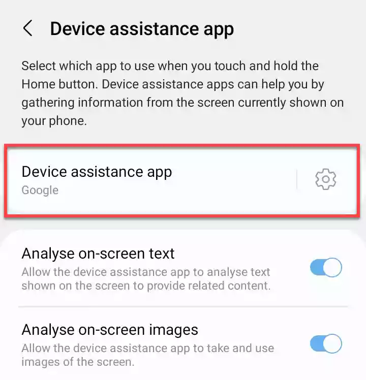 Device assistance app