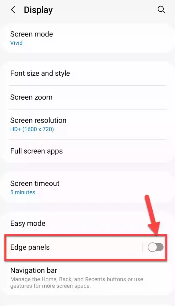 Tap on Edge Panels to enable customize it
