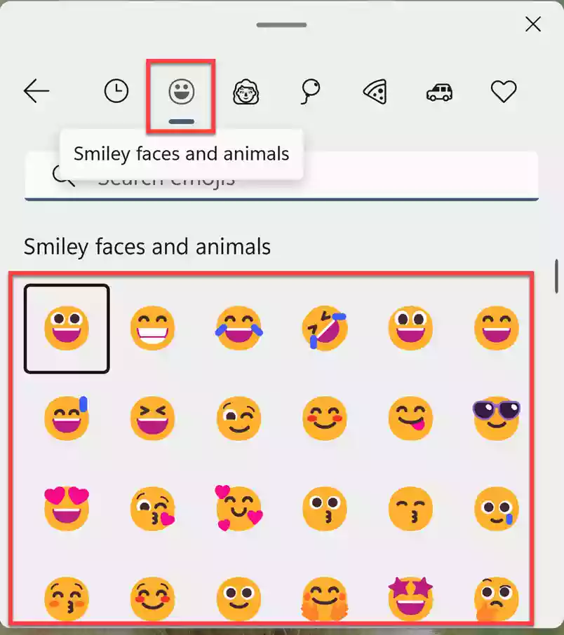 Emoji keyboard