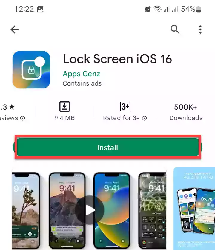 Install the Lock Screen iOS 16 app