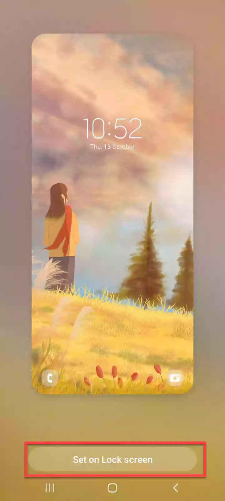 Set the video as your S22 Live wallpaper