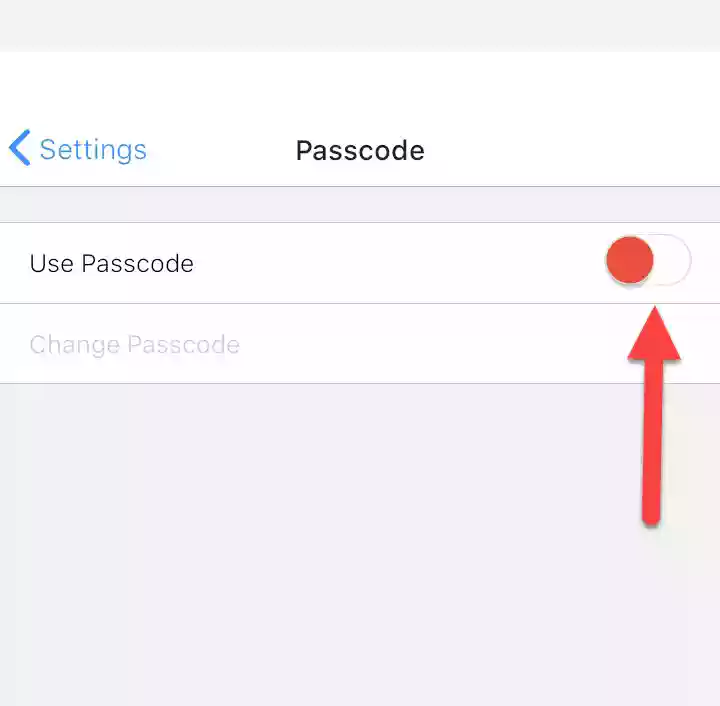 Enable Use Passcode