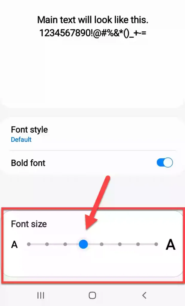 Change font size on your Galaxy S22