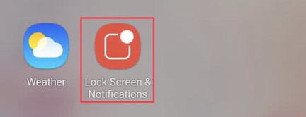 Launch the "Lock Screen and Notification" app you downloaded earlier.