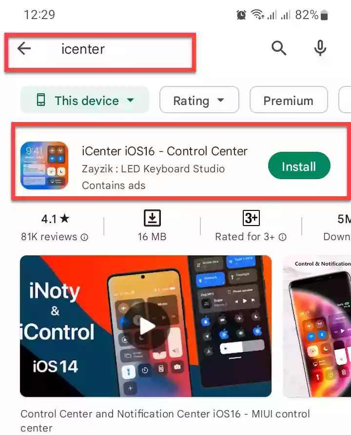 iCenter iOs 16 on Play Store