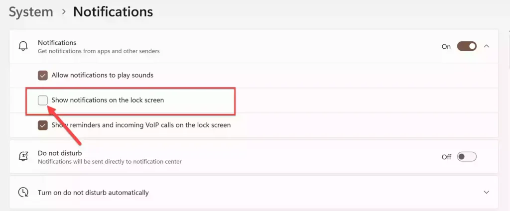 Show or Hide Lock Screen Notifications on Windows 11