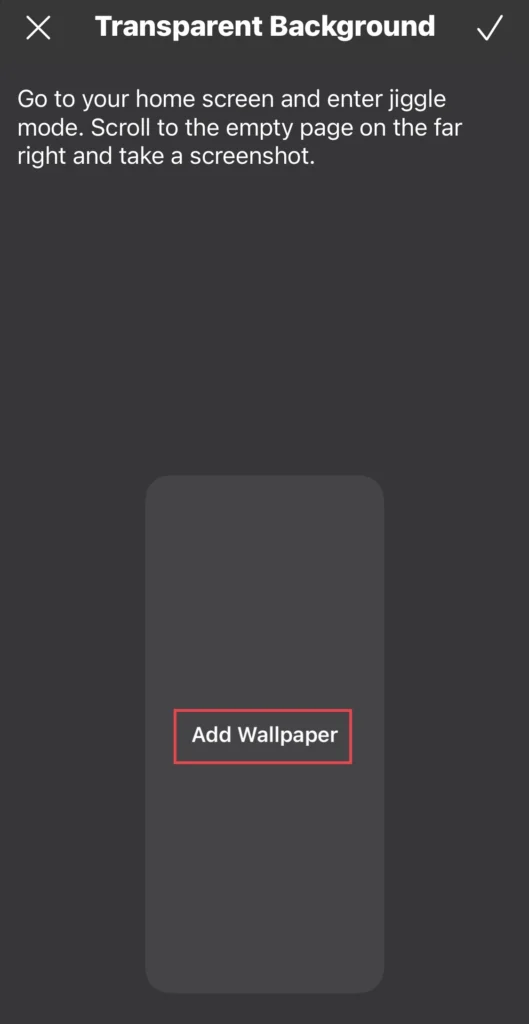 To add wallpaper tap on "Add Wallpaper"