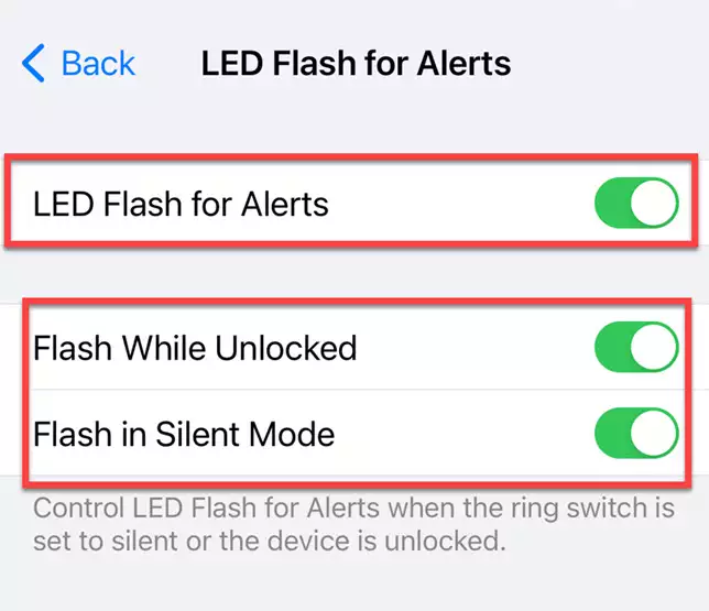 Enable LED Flash for Alerts