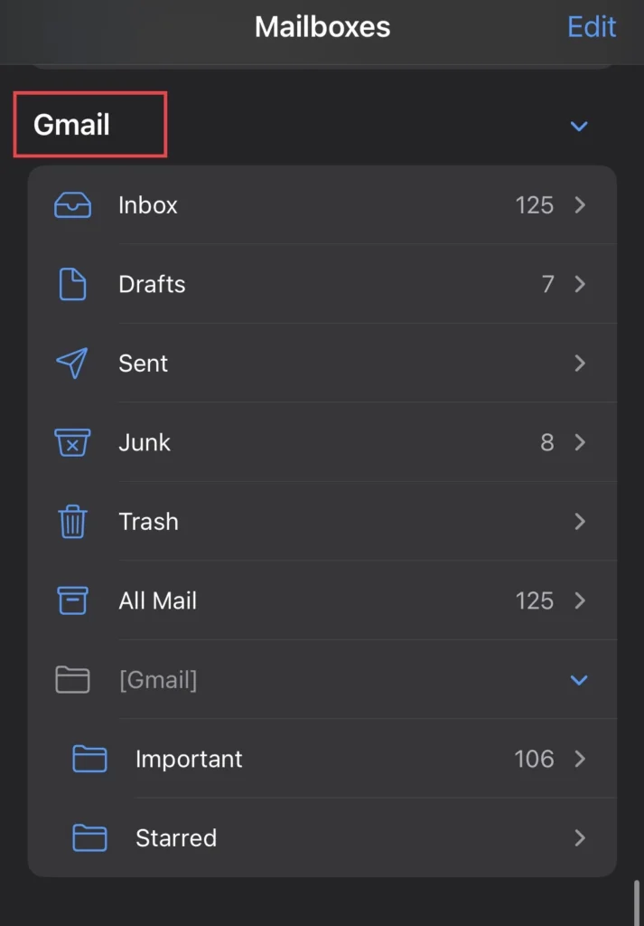 Open the mail app and then you can find the account you have added earlier.