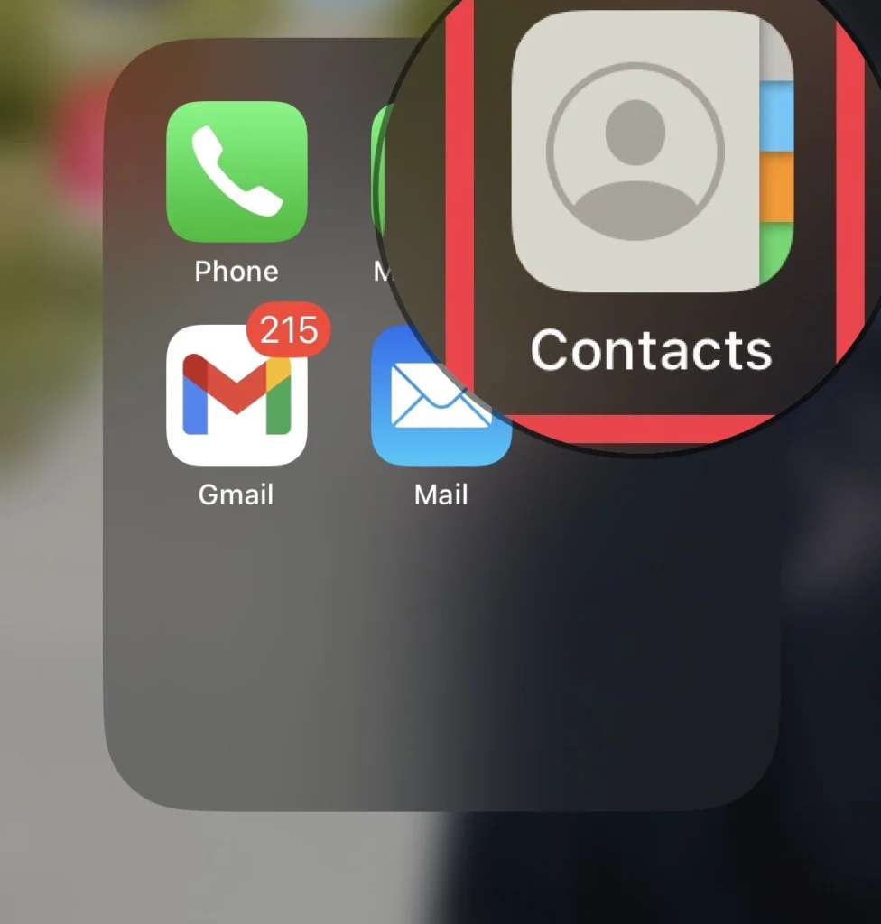 Open the "Contacts" app.