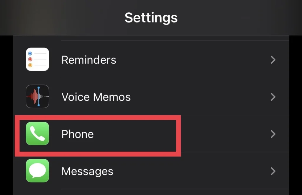 Then select "Phone"