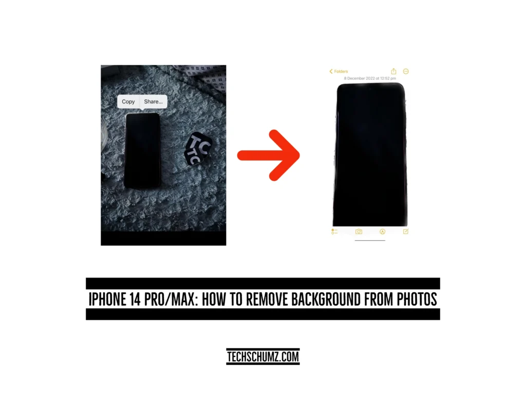 iPhone 14 Pro/Max: How To Remove Background From Photos | Techschumz