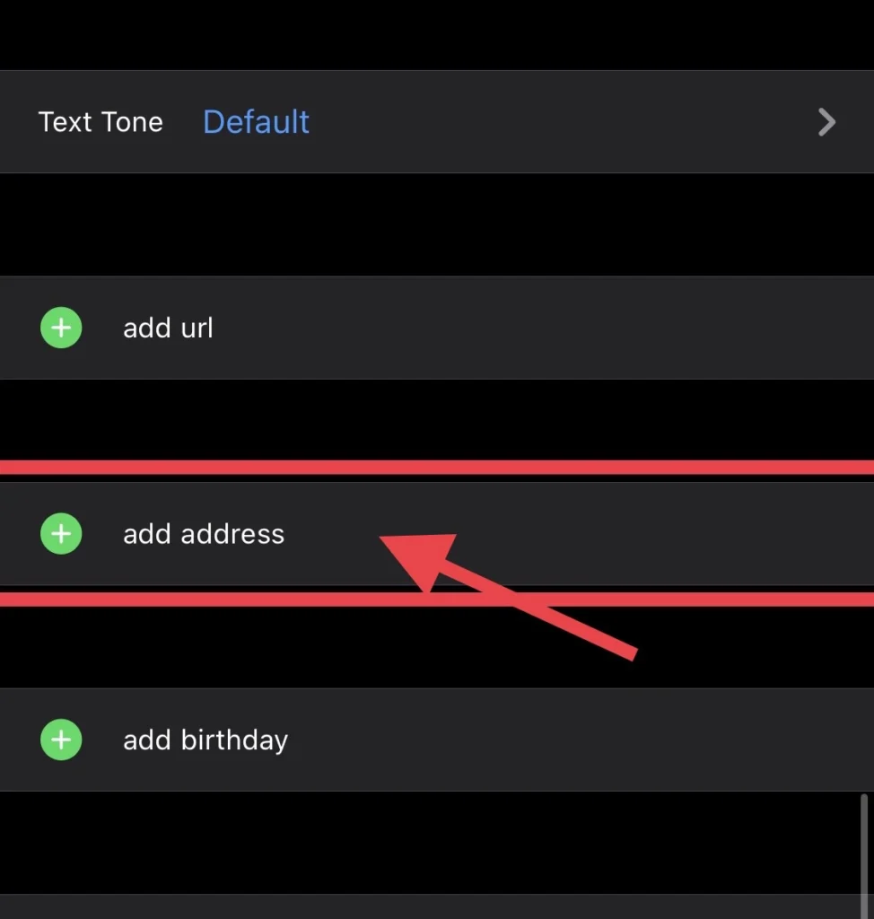 Tap on "+Add Address" option.