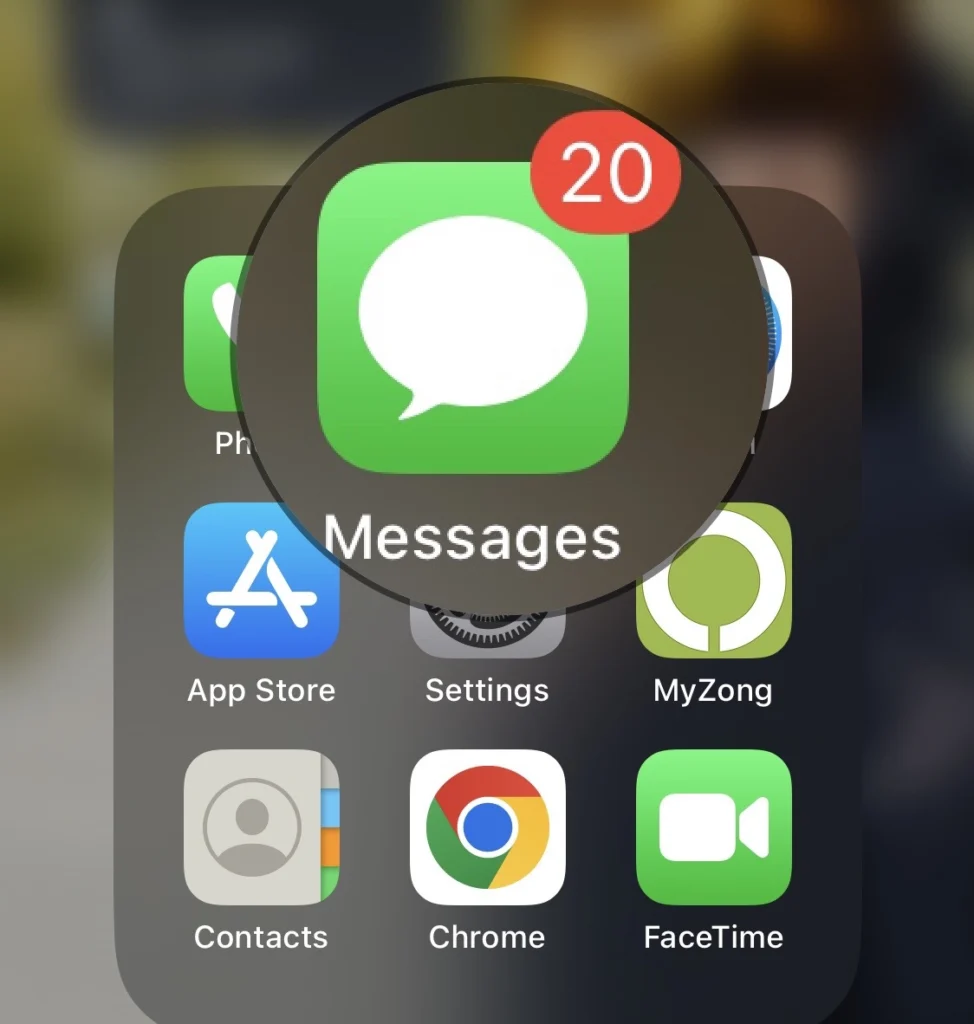 Open the "Messages" app.